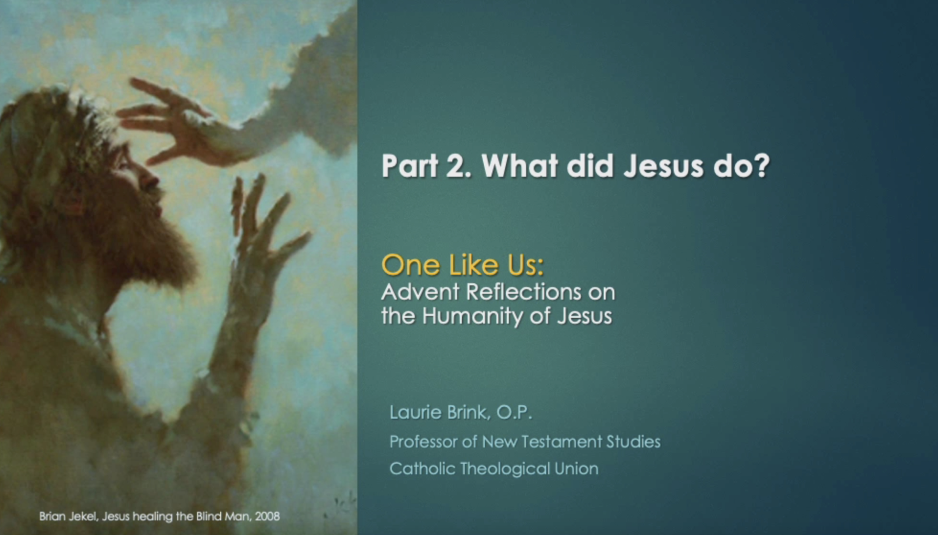 One Like Us: Advent Reflections on the Humanity of Jesus, pt 2 - Learn@CTU